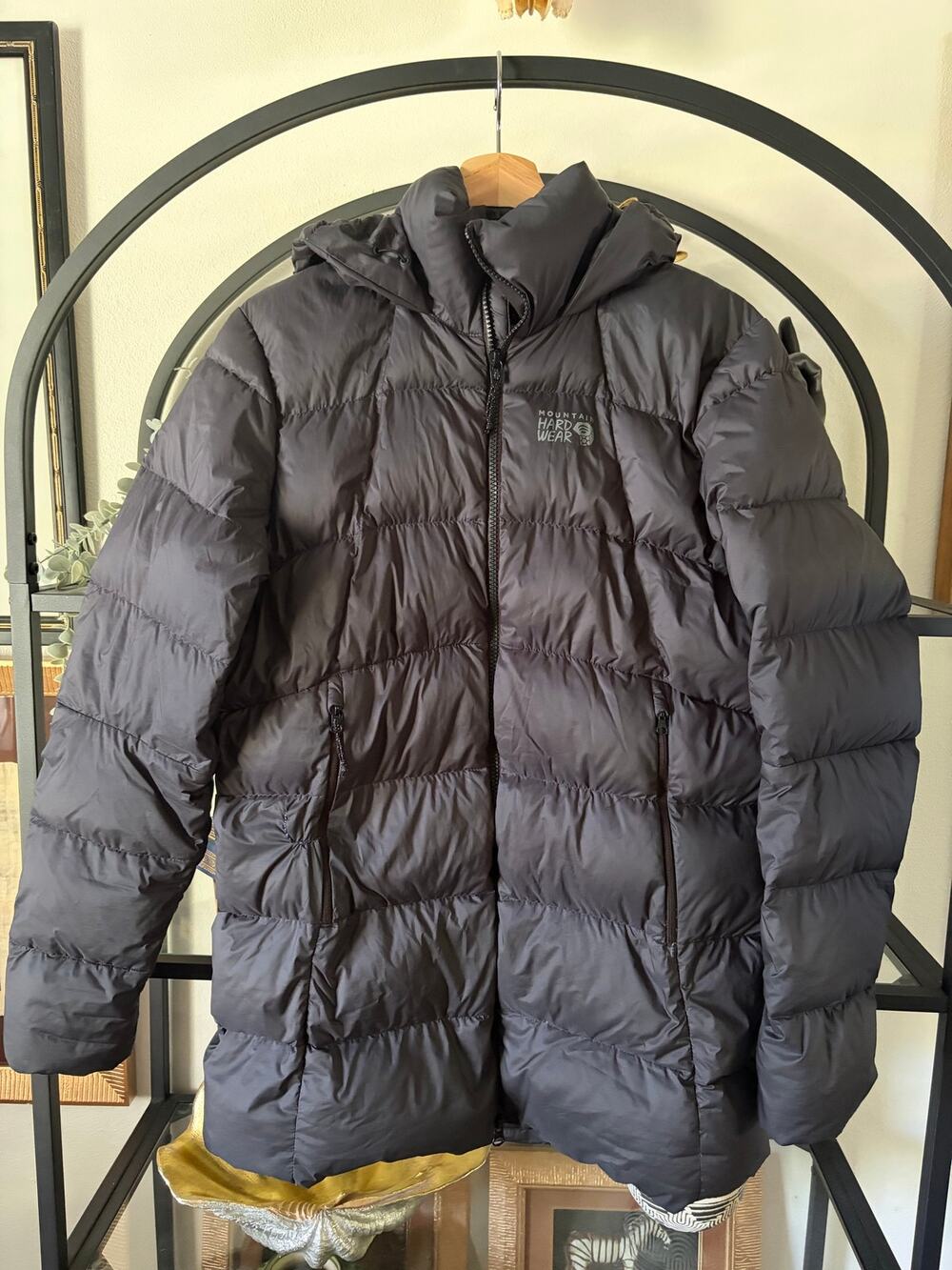Mountain Hardwear Nitrous Womens M 800 Fill Down Hooded Parka Black Jacket